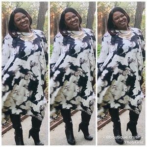 Fine Knit Floral Print Dress